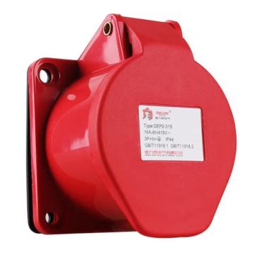 DELIXI/德力西 415V工业用暗装插座16A 5芯 DEP2-315 DHADEP2315R