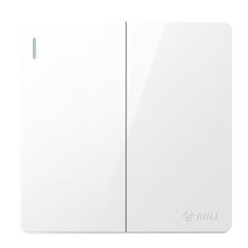 公牛 明装面板二位双控带荧光开关 G59K212