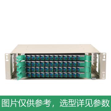 海乐 48口ODF光纤配线架SC多模千兆满配 19英寸抽拉机架式灰白色喷塑细砂面，50/125 P3-48M-SC