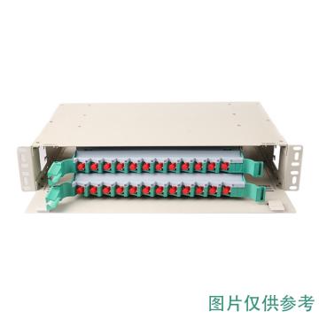 海乐 24口ODF光纤配线架FC多模万兆满配 19英寸抽拉机架式灰白色喷塑细砂面 P3-24MT-FC
