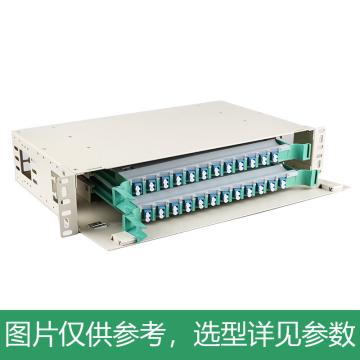 海乐 24口48芯ODF配线架 LC多模千兆满配19英寸抽拉机架式灰白色喷塑细砂面，50/125 P3-48M-LC
