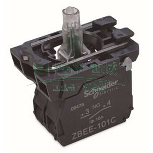 施耐德 带灯按钮底座黄色 1NO 220V ZB5AW0M51C