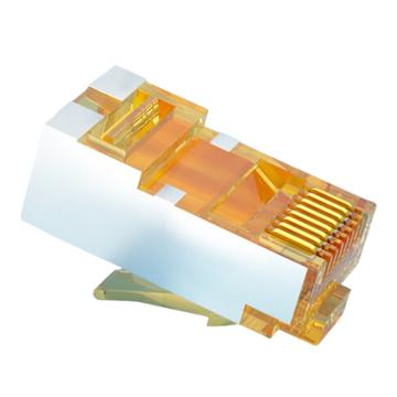 海乐 内外网转换屏蔽网络水晶头 HP-517(黄B) 1个