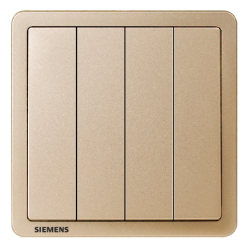 SIEMENS/西门子 10AX 四位单控开关日曜金 致典 Adela系列 5TA14413NC03
