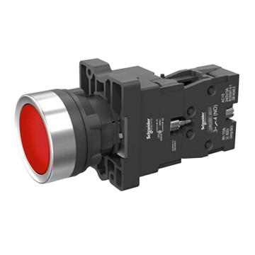 施耐德 平头带灯按钮24VAC/DC 红色 1NC XA2EW34B2