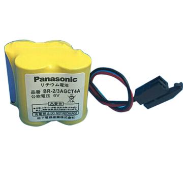 Panasonic/松下 电池4个/组 BR-2/3AGCT4A 6V 锂电池（黑色带钩插头）