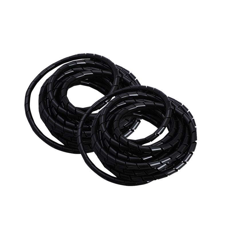 俱威 PE缠绕绕线管包线管电线保护套 黑色8mm*12m