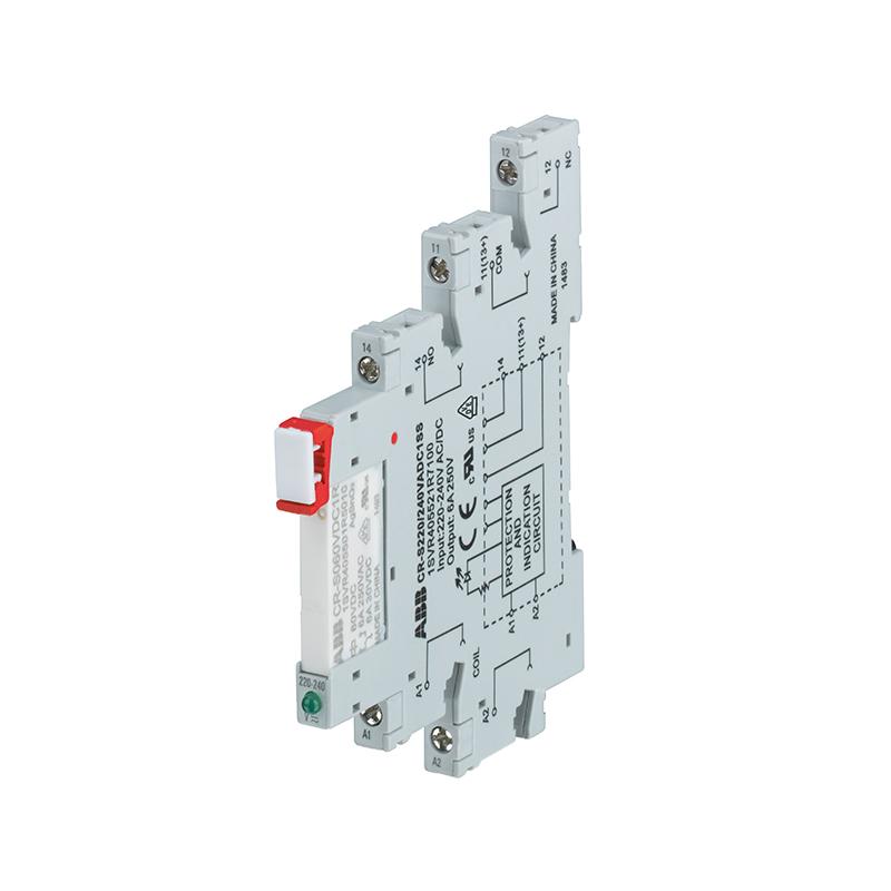 ABB CR-S 超薄中间继电器组件(继电器+底座+标识牌)CR-S024VADC1CRZ 10152442