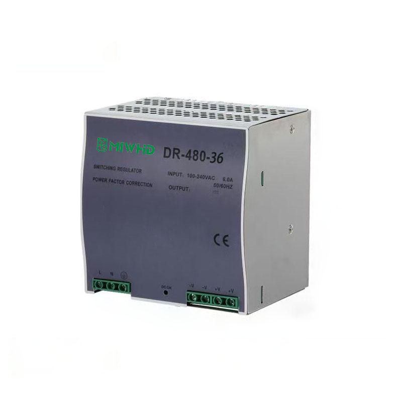 梅兰日兰 DR-480系列导轨型单组输出开关电源480W 36V 0-13.3A DR-480-36V