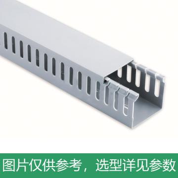 DELIXI/德力西 80×60配线槽密齿 银灰正料2米 DHAPXC8060MCSGZD