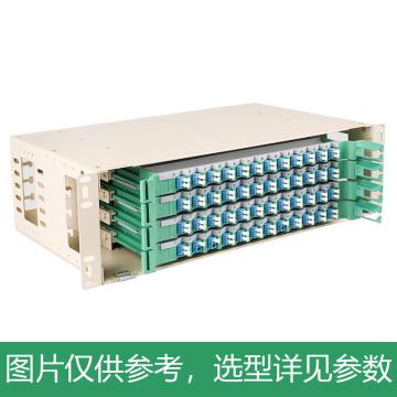 海乐 48口96芯ODF配线架 LC多模千兆满配19英寸抽拉机架式灰白色喷塑细砂面，50/125 P3-96M-LC