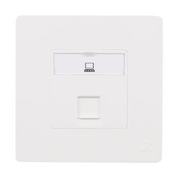 兆龙 单口信息面板86型单口信息面板，10个起订 ZL9121001