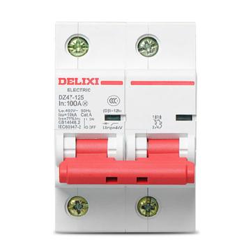 DELIXI/德力西 微型断路器DZ47-125 2P li(D) 63A DZ471252D63