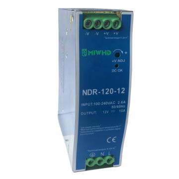 梅兰日兰 NDR-120系列轨道式开关电源，NDRNDR-120-12 12V 10A NDR-120-12