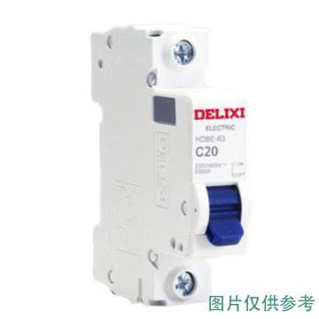 DELIXI/德力西 微型断路器HDBE-63 D型 2P 6A TM HDBE632D6