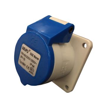 WEIPU/威浦 TYP系列暗装直式工业插座3P 16A 230V IP44 蓝色 5601