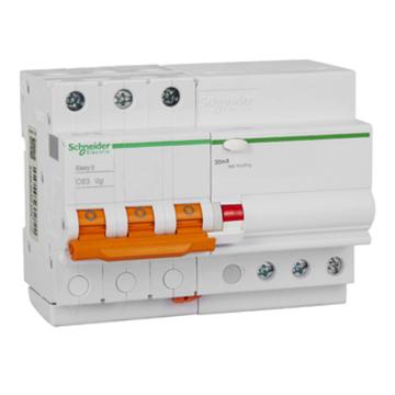施耐德 EA9R 漏电保护断路器 3P C63A/30mA/A类 EA9RN3C6330CA