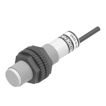 明治 圆柱型电容式传感器M18，3线式，线缆2m，检测距离8mm，NPN（常开），齐平安装，树脂外壳 CKF18-08NO