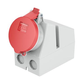 上曼 插座领航系列 IP44 红色 电流：16A 芯数：5 电压：400V 111