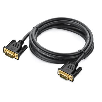 博扬 RS232九针串口线 DB9公对公对接线COM直通线 黑色1.5米 BY-DB9-M/M-A10m