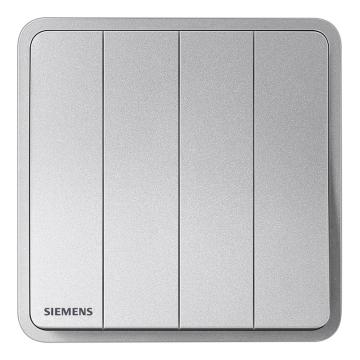 SIEMENS/西门子 16AX四位双控开关星辉银 睿绎 Zita系列 5TA11433NC02