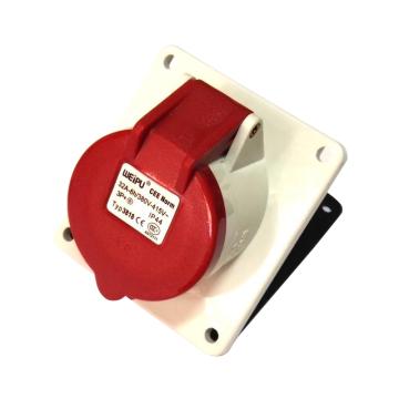 WEIPU/威浦 TYP系列暗装斜式工业插座4P 32A 400V IP44 红色 3818