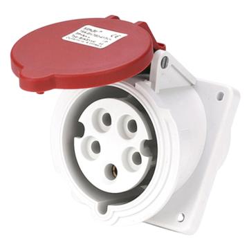 倍港 第三代暗装工业倾斜插座IP44-32A5芯 SIN1500