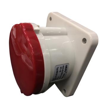 WEIPU/威浦 TYP系列暗装直式工业插座4P 63A 400V IP44 红色 5918