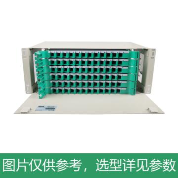 海乐 72口ODF光纤配线架空箱体含空熔纤盘19英寸抽拉机架式灰白色喷塑细砂面 P3-72