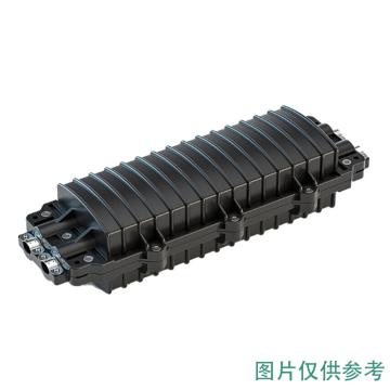 海乐 2进2出卧式光缆接头盒48芯熔接包 光纤接续盒，对接包 室外防水 黑色 HT-JX-2