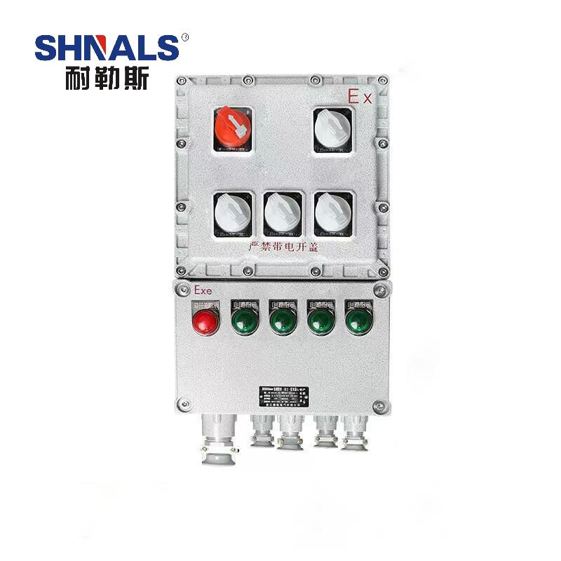SHNALS 防爆电源箱配电箱总开关3P 60A+四回路/2位3P 16A/2位3P 32A NLS-6041632