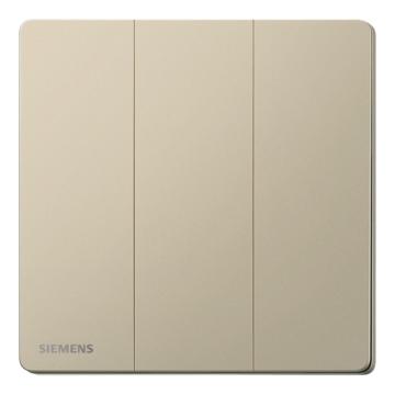SIEMENS/西门子 16AX三位单控开关香槟金 荟辰acus系列 5TA31323NC04