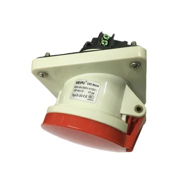 WEIPU/威浦 TYP系列暗装斜式工业插座5P 63A 400V IP44 红色 3923