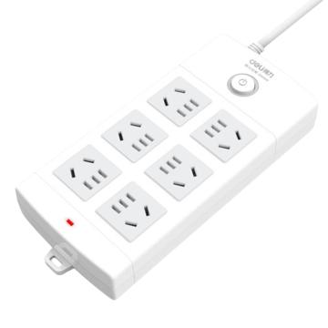 deli/得力 大孔距总控开关插座/插排新国标6位组合孔5米，大孔距总控开关插座/插排(计价单位：个) 18206