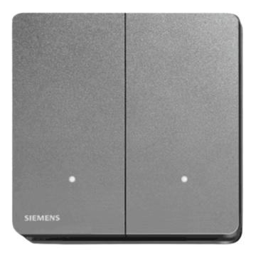 SIEMENS/西门子 二开单带LED开关睿致系列 灰色 5TA81263NC05