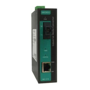 MOXA/摩莎 工业级10/100BaseT(X)转100BaseFX光电转换器(通信传输设备零件)多模 IMC-21A-M-SC