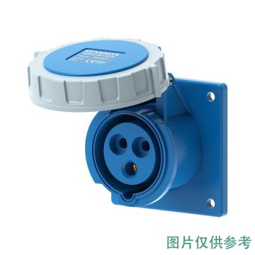 上曼 附加插座和谐系列 IP44 蓝色 电流：32A 芯数：3 电压：230V MXS3-B234-6