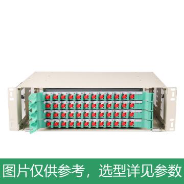 海乐 48口ODF光纤配线架FC多模千兆满配 19英寸抽拉机架式灰白色喷塑细砂面，50/125 P3-48M-FC