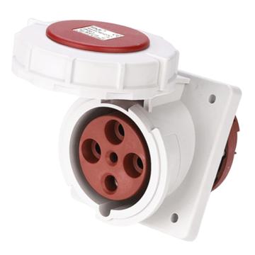 倍港 第三代暗装工业倾斜插座IP67-63A4芯 SIN205