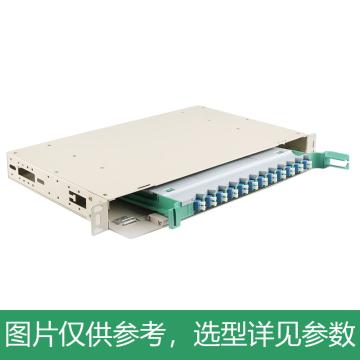 Haile 12口24芯ODF配线架 LC多模千兆满配19英寸抽拉机架式灰白色喷塑细砂面，50/125 P3-24M-LC