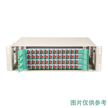 Haile 48口ODF光纤配线架FC多模万兆满配 19英寸抽拉机架式灰白色喷塑细砂面 P3-48MT-FC