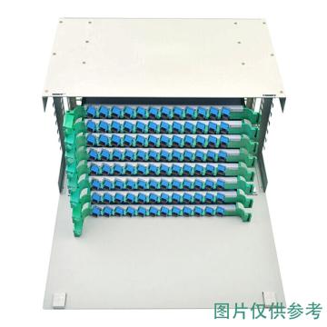 海乐 96口ODF光纤配线架SC多模千兆满配 19英寸抽拉机架式灰白色喷塑细砂面，50/125 P3-96M-SC