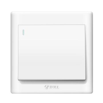 公牛 86型白色暗装G32面板开关一开单控 GN-G32K111