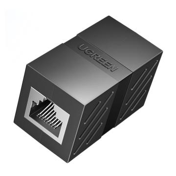 绿联 RJ45网络双通头仅支持中通圆通韵达，其他请提前沟通； NW114-30718 黑色10个装