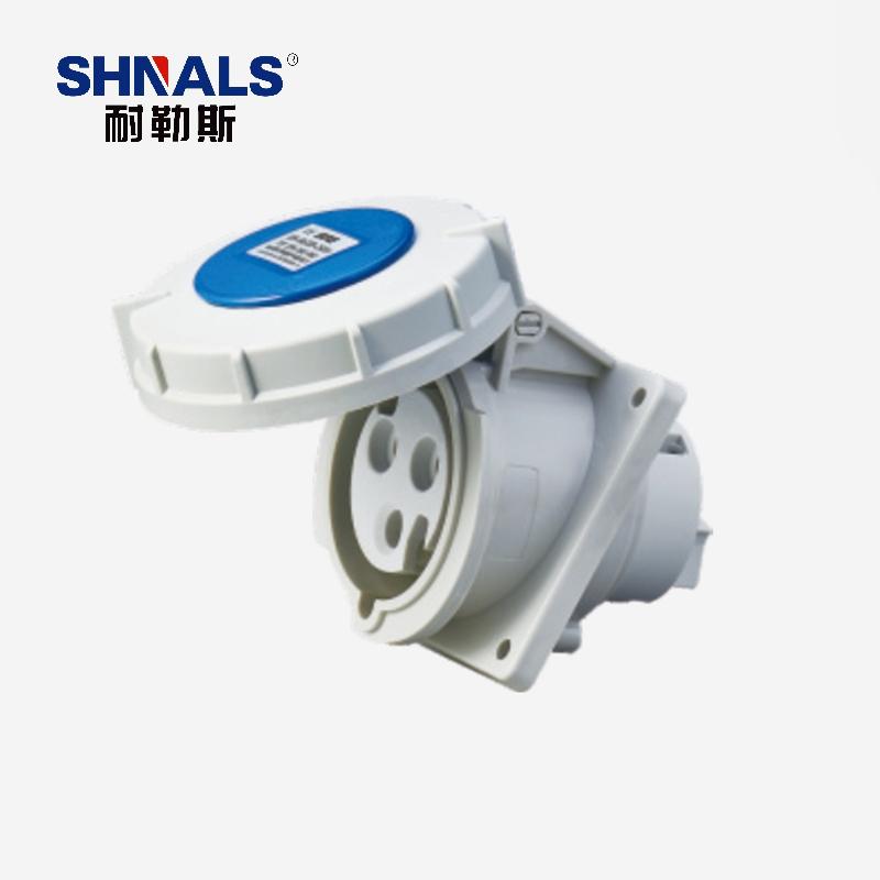 SHNALS 暗装斜插工业插座三芯16A NLS-1475