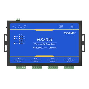 移星 串口服务器（4路RS485/422转网口 隔离型） NS304I