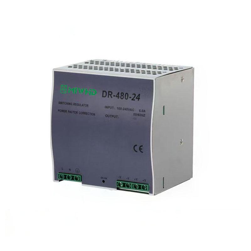 梅兰日兰 DR-480系列导轨型单组输出开关电源480W 24V 0-20A DR-480-24V