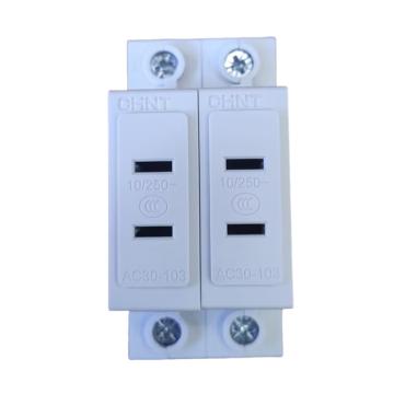 正泰 A30工业插座模数化空开导轨插座箱配电二孔10A AC30-103