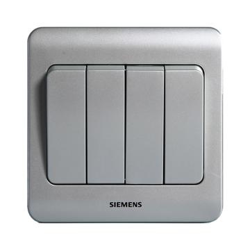 SIEMENS/西门子 四位单控大跷板开关(无荧光指示) 5TA02411CC122