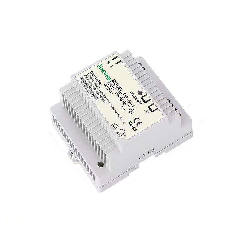 梅兰日兰 DR-60系列导轨型单组输出开关电源60W 12V 0-4.5A DR-60-12V